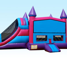 Baby Blue Combo Bounce House