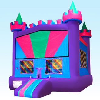 Pink Rainbow Castle Rental